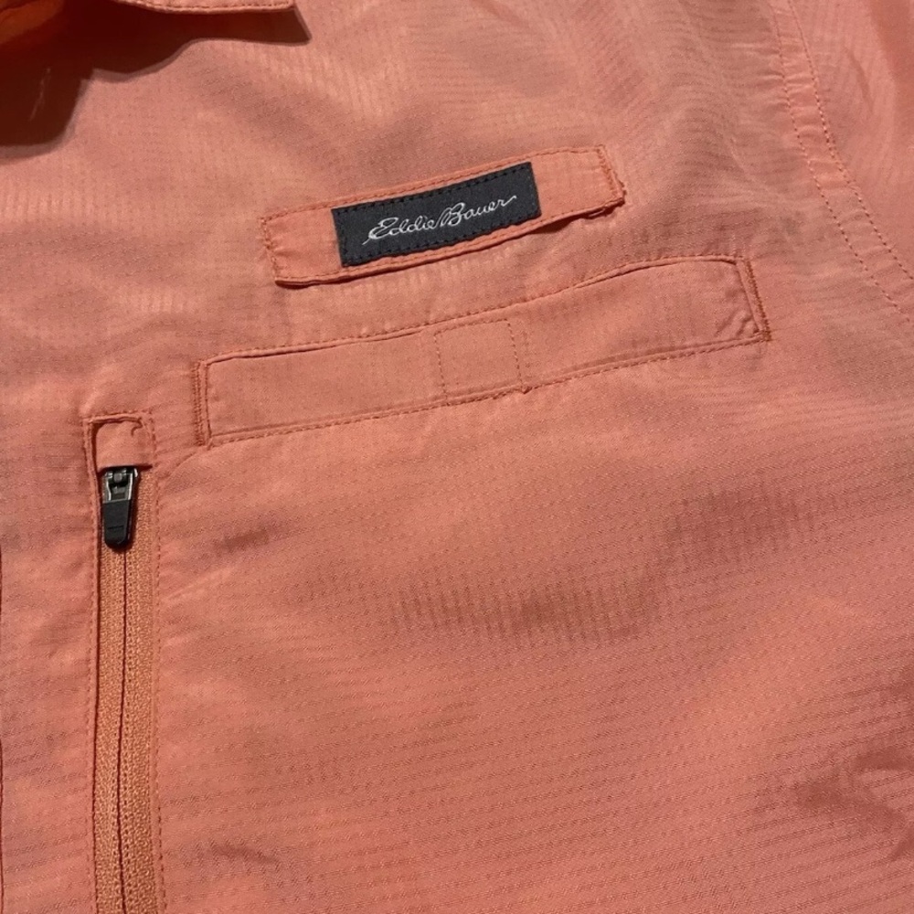 Eddie Bauer Outdoor Fishing/Hiking Vented  Button Up Shirt Men’s XL coral - Picture 5 of 10